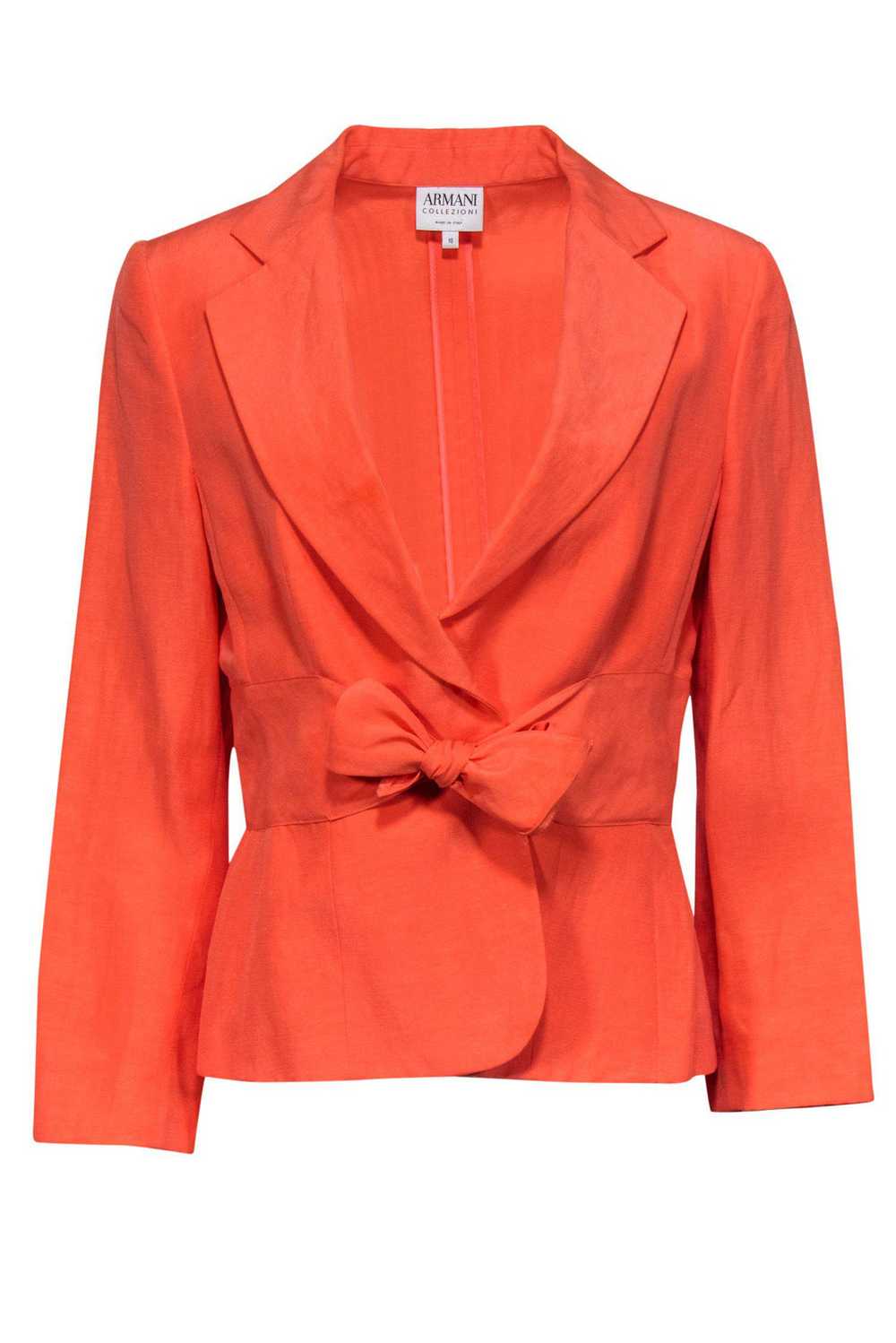 Armani Collezioni - Coral Blazer w/ Tie Front Sz … - image 1