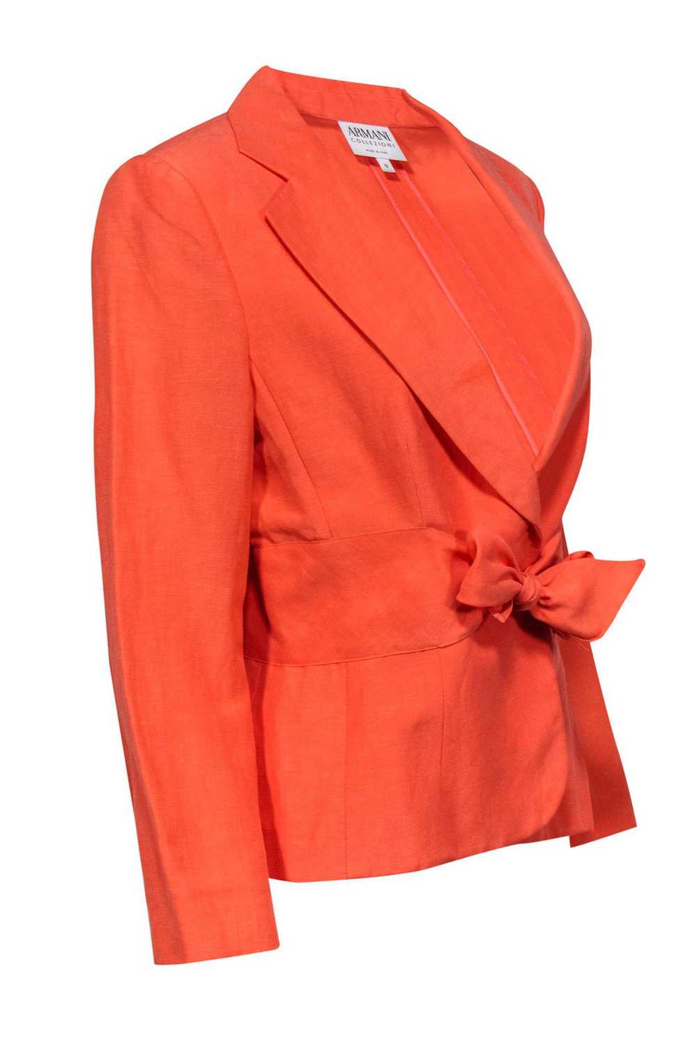 Armani Collezioni - Coral Blazer w/ Tie Front Sz … - image 2