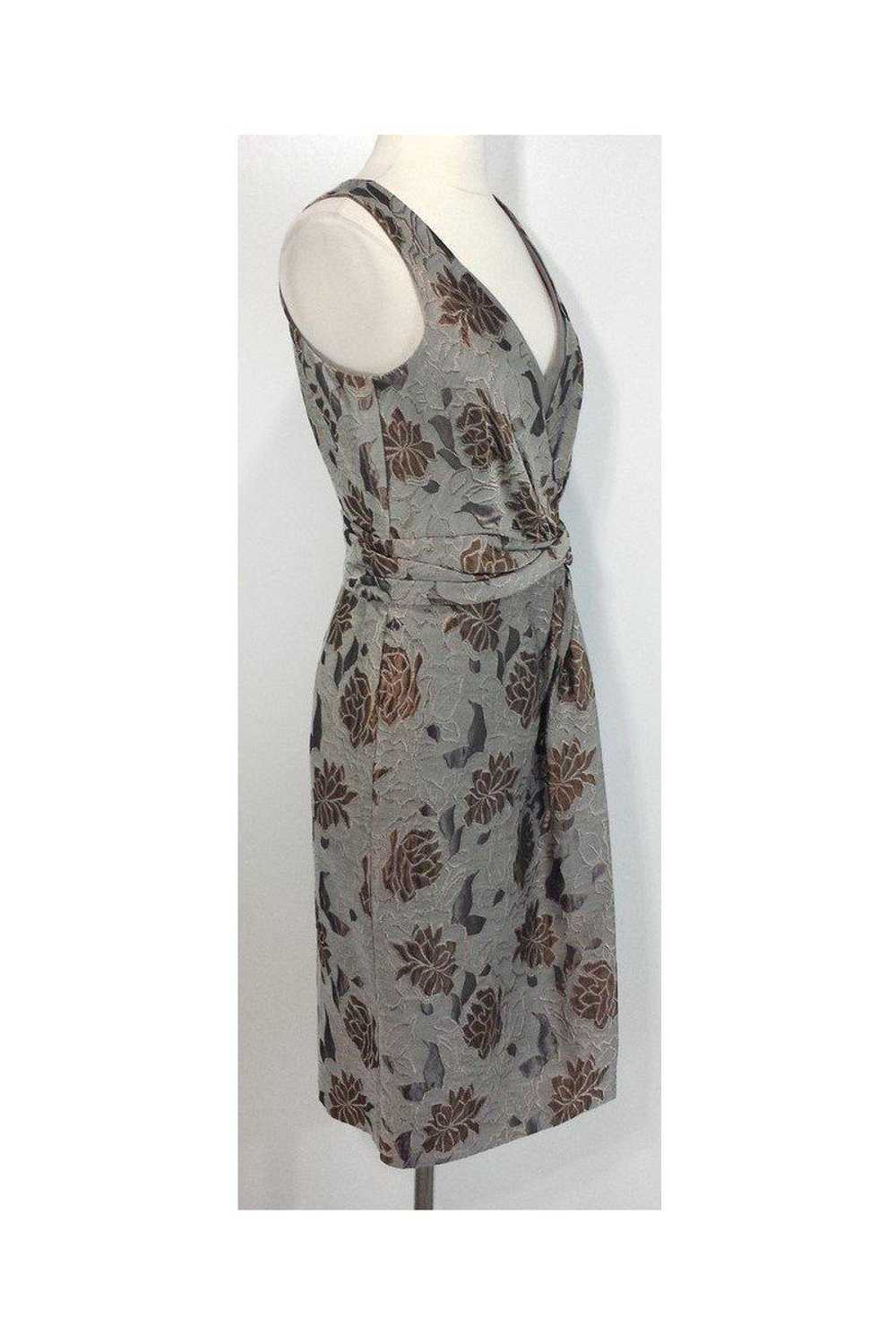 Armani Collezioni - Floral Print V neck Dress Sz 6 - image 2
