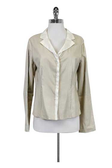 Armani Collezioni - Tan Leather Jacket Sz 10