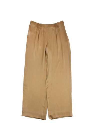 Armani Collezioni - Tan Silk Wide Leg Pants Sz 8