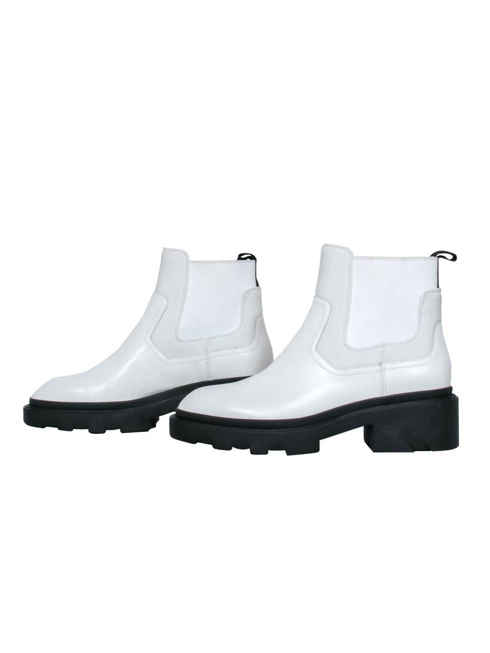 Ash - White “Mastro S” Booties w/ Black Chunky So… - image 3