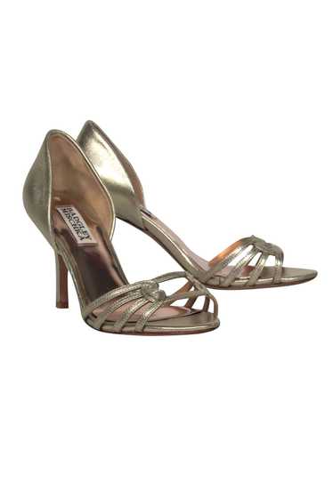 Badgley Mischka - Gold Leather Woven Strappy Heele