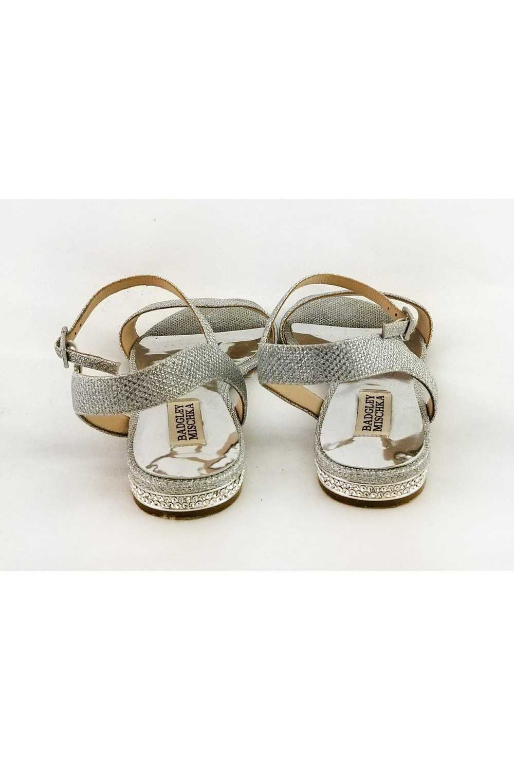 Badgley Mischka - Silver Metallic Sandals Sz 7.5 - image 4