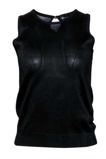 Balenciaga - Black Knit Silk Sleeveless Tank Sz 6