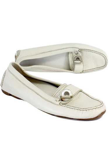 Bally - White Leather Loafers Sz 6