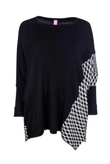 Basler - Black Sweater w/ Houndstooth Pattern Sz 8