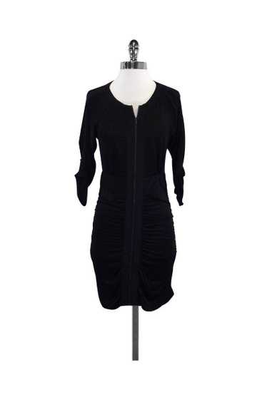 BCBG - Black Front Zip Gathered Dress Sz XS