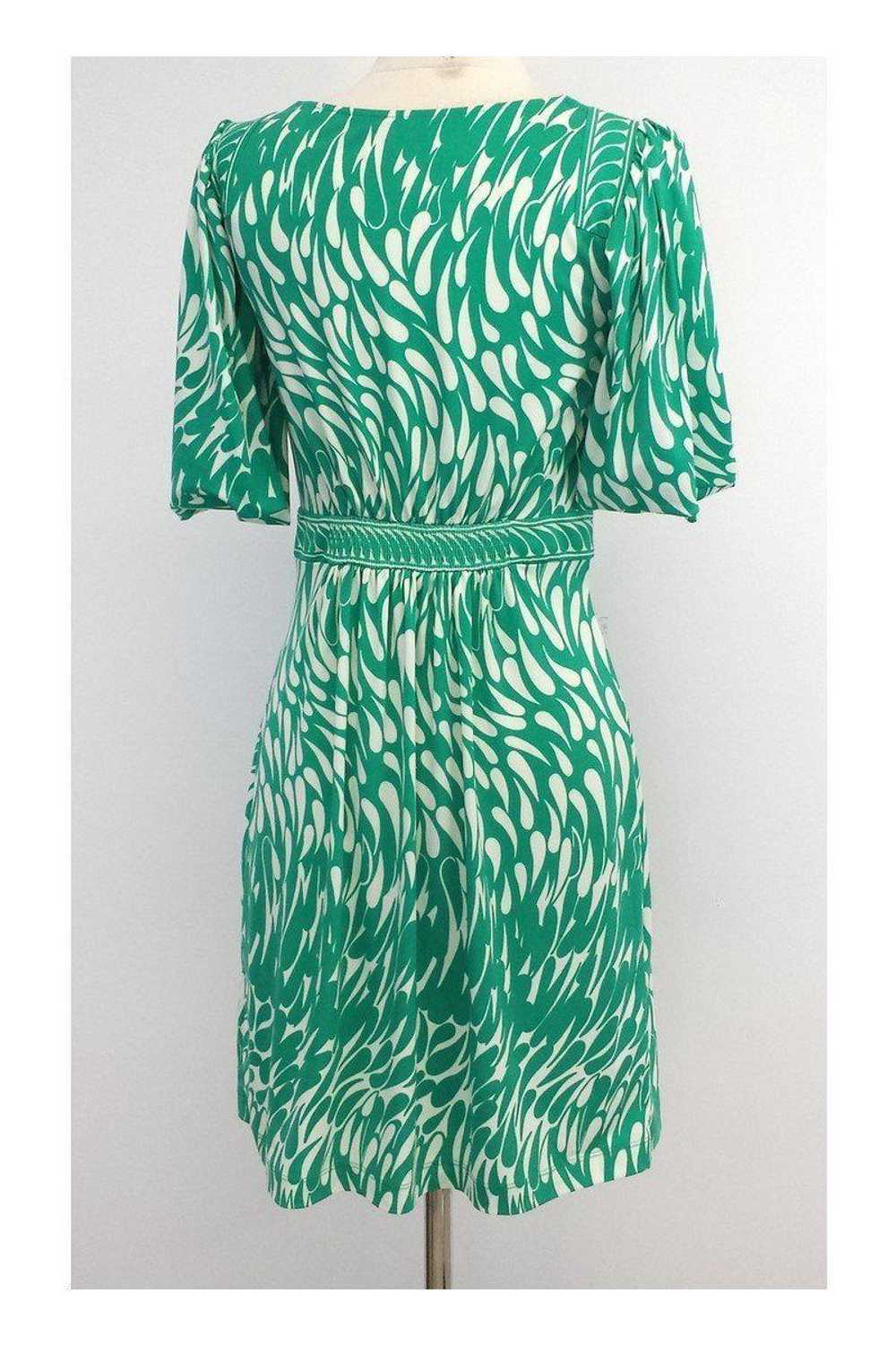 BCBG - Green & White Print Dress Sz S - image 3