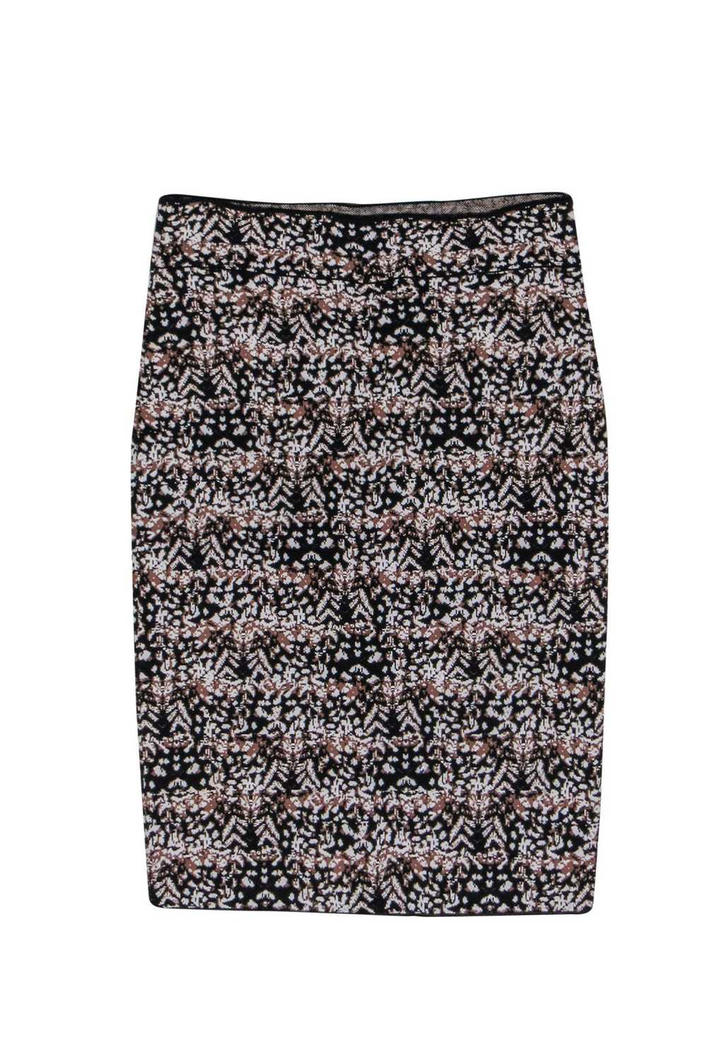 BCBG Max Azria - Black & Brown Patterned Bandage … - image 1