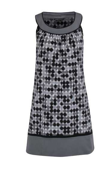 BCBG Max Azria - Black & Grey Circle Print Sleeve… - image 1