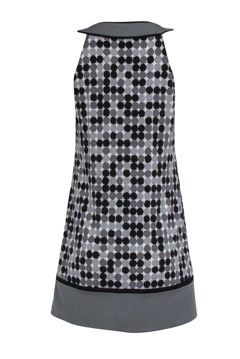 BCBG Max Azria - Black & Grey Circle Print Sleeve… - image 3