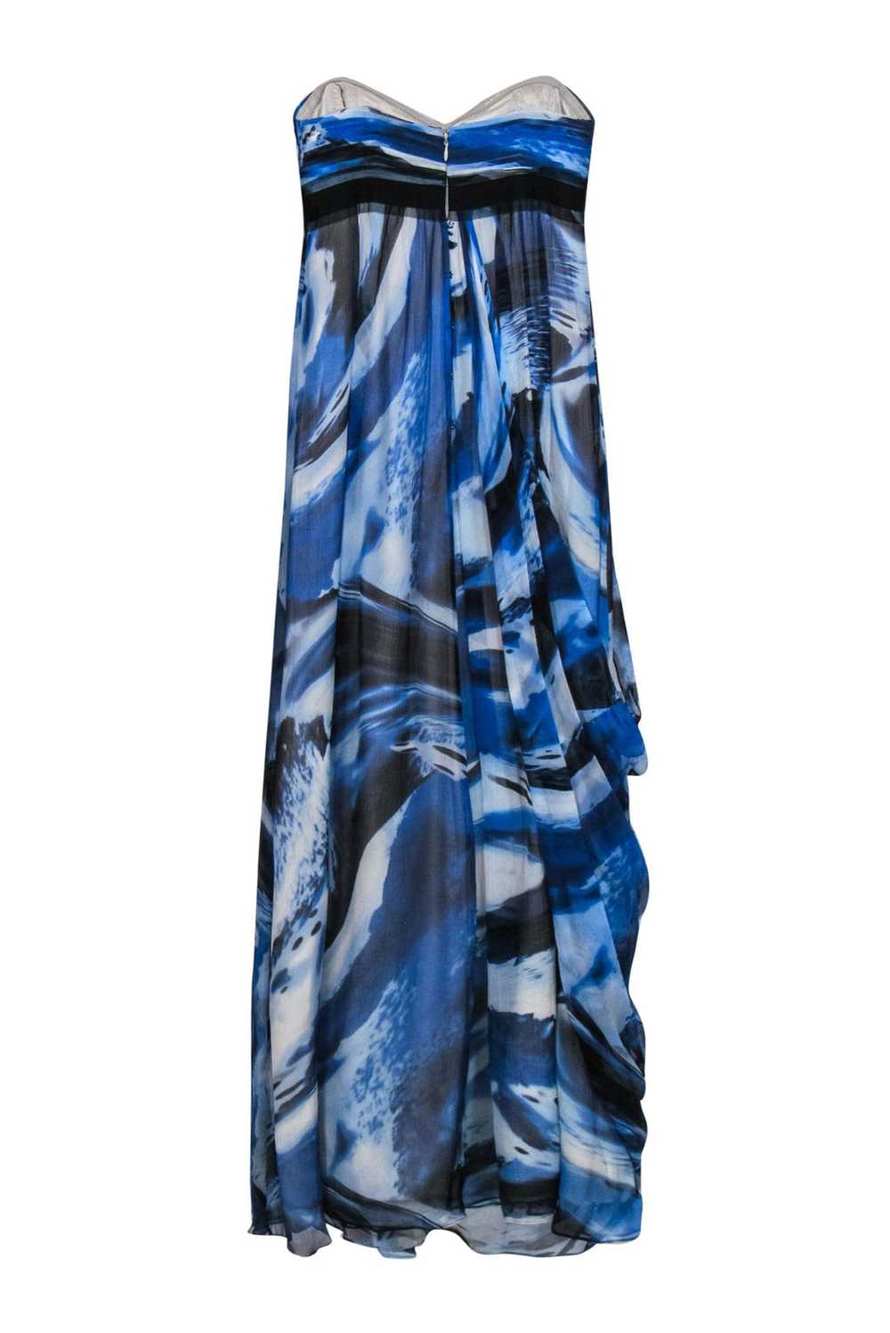 BCBG Max Azria - Blue, White & Black Marbled Stra… - image 3