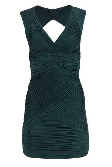 BCBG Max Azria - Emerald Green Ruched Backless Bod