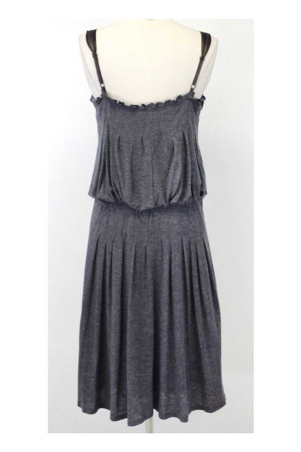 BCBG Max Azria - Gray Wool Blend Ribbed Knit Dres… - image 3