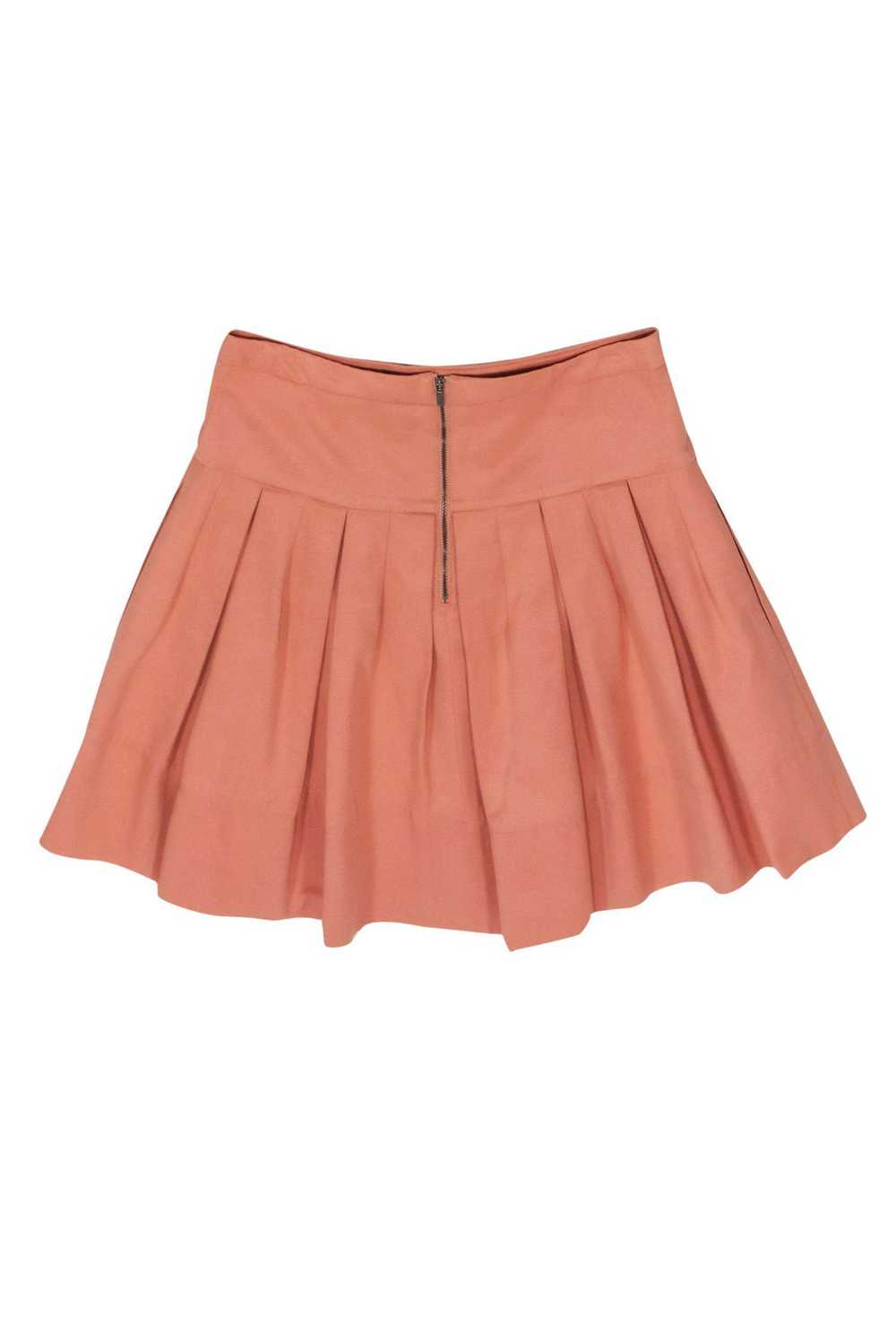 BCBG Max Azria - Peach Pleated Tennis Skirt Sz M - image 2