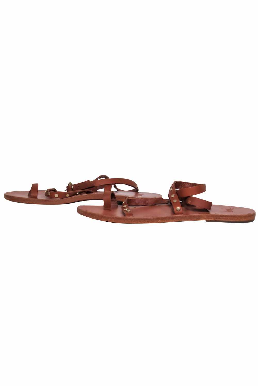 Beek - Brown Strappy Wrap Sandals 9 - image 3