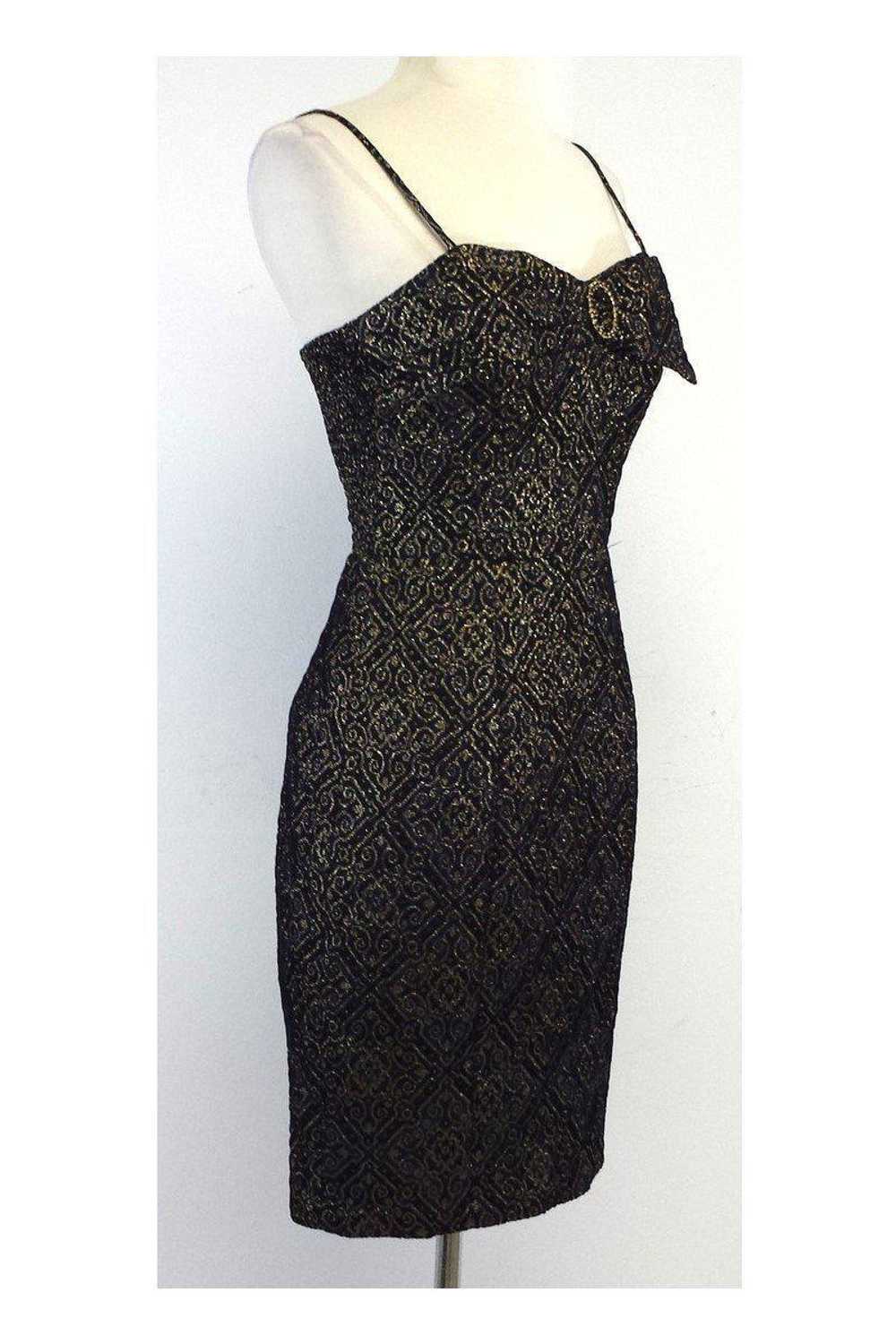 Betsey Johnson - Embroidered Bodycon Dress Sz 2 - image 2