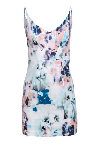 Black Halo - Blue and Pink Abstract Floral Print M