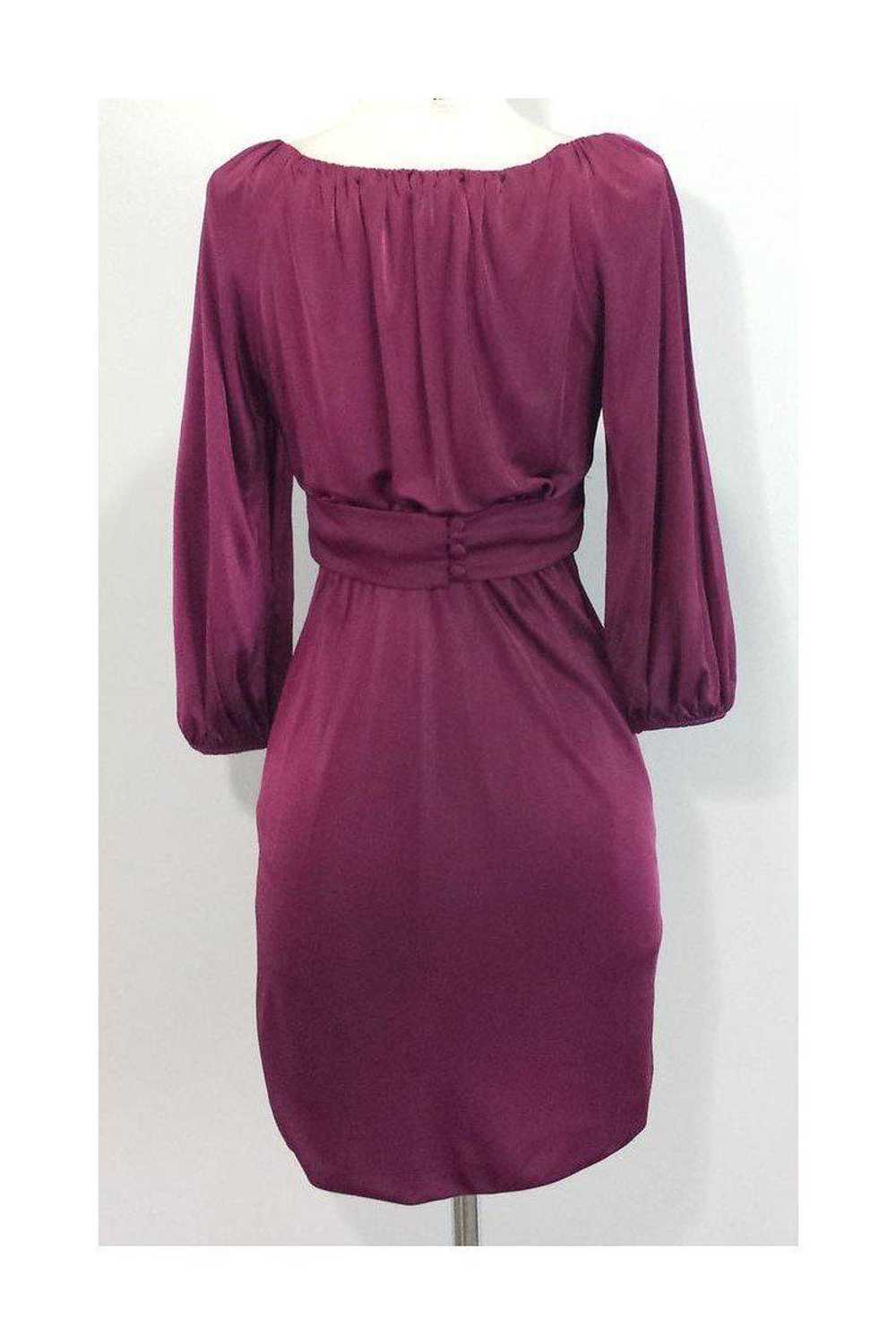 Black Halo - Burgundy Empire Waist 3/4 Sleeve Dre… - image 3