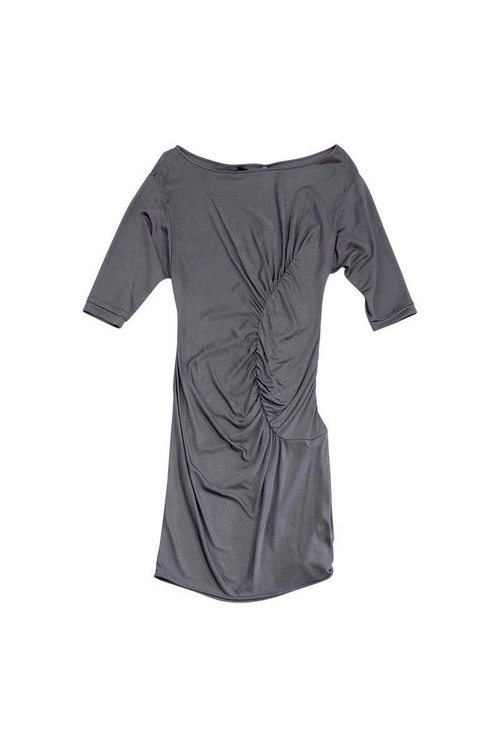 Black Halo - Grey Gathered Corinne Dress Sz XS - image 1