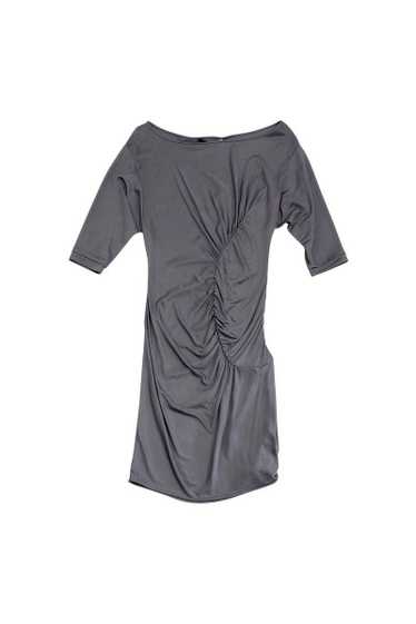 Black Halo - Grey Gathered Corinne Dress Sz XS - image 1