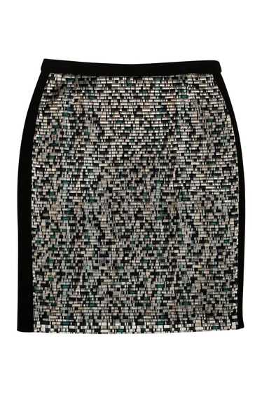 BOSS Hugo Boss - Black Metallic Patterned Skirt Sz