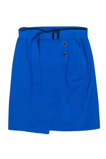 BOSS Hugo Boss - Blue Wrap-Style Pencil Skirt w/ B