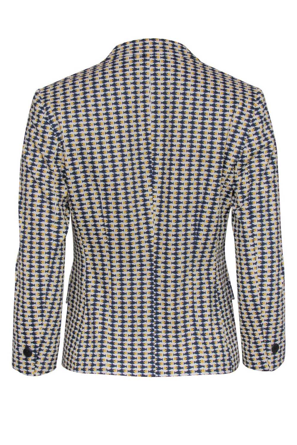 BOSS Hugo Boss - White, Navy & Yellow Fish Print … - image 3