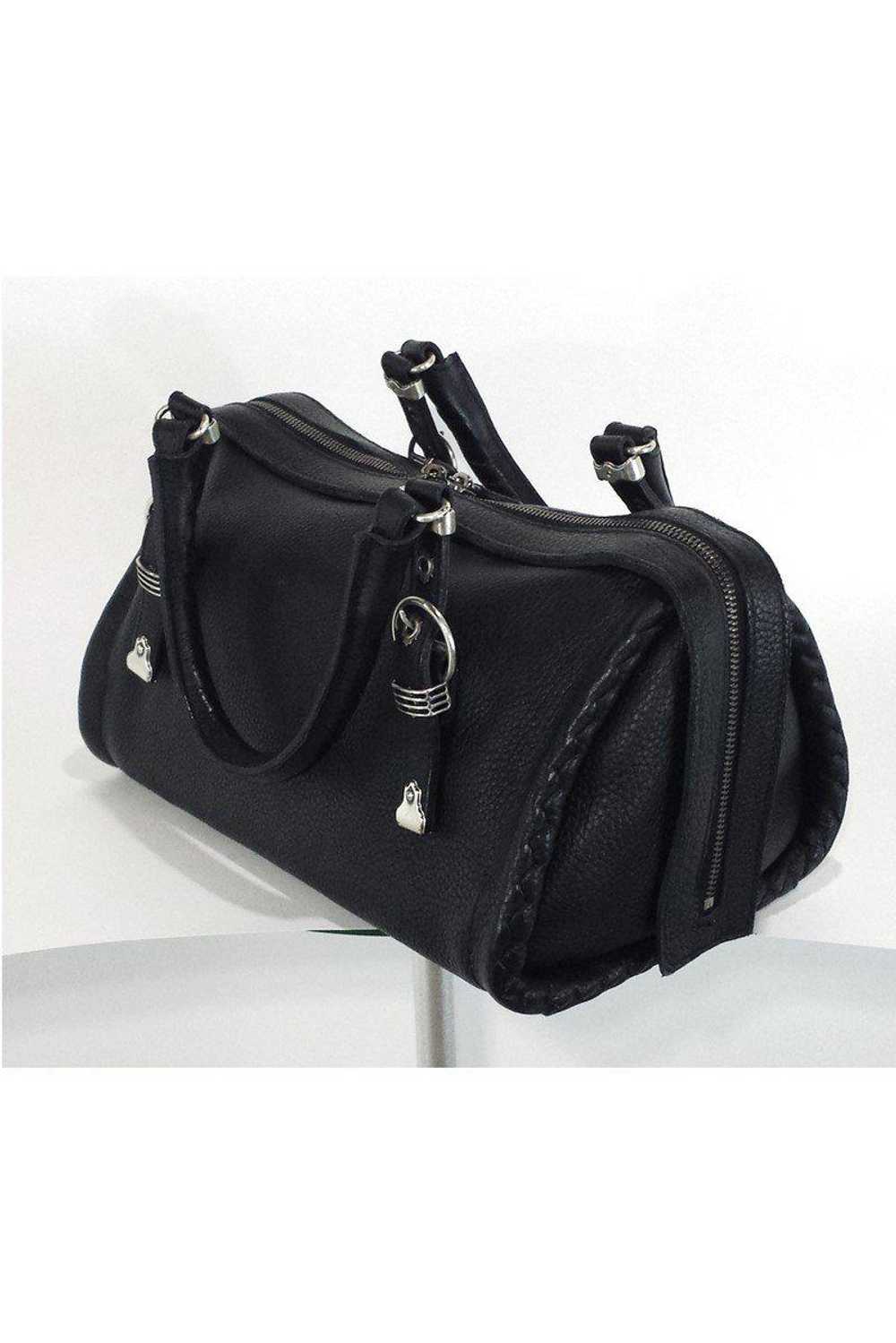 Bottega Veneta - Black Pebbled Leather Handbag - image 2
