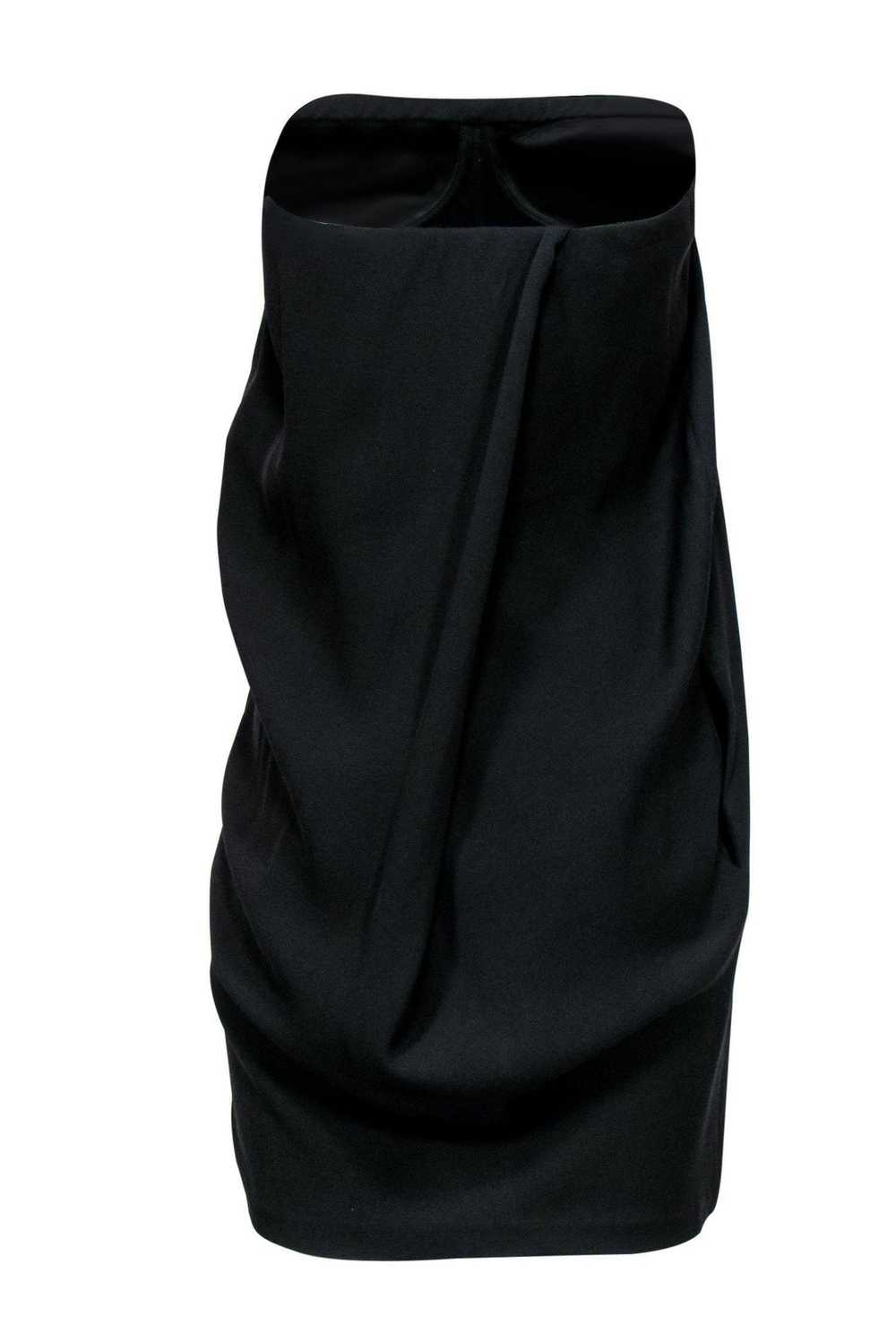 Bottega Veneta - Black Strapless Shift Dress w/ D… - image 3