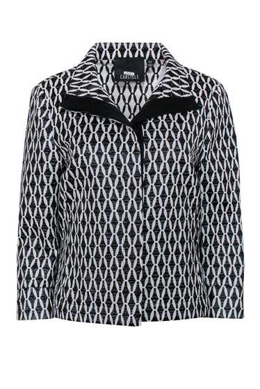 Carlisle - Black & White Textured Cropped Jacket … - image 1