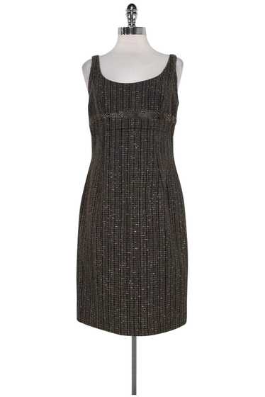 Carmen Marc Valvo - Brown Tweed Dress Sz 6