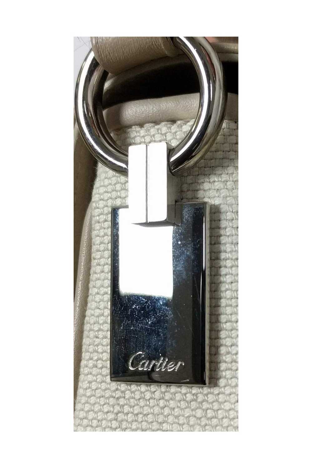 Cartier - Beige Canvas & Leather Shoulder Bag - image 6