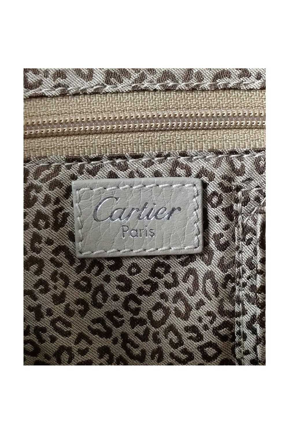 Cartier - Beige Canvas & Leather Shoulder Bag - image 7