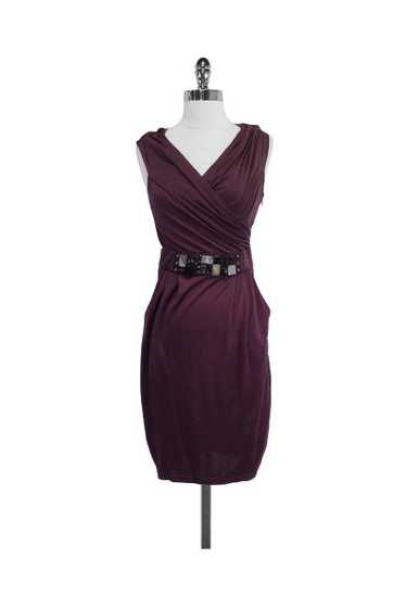 Catharine Malandrino - Wine Silk Sleeveless Dress 