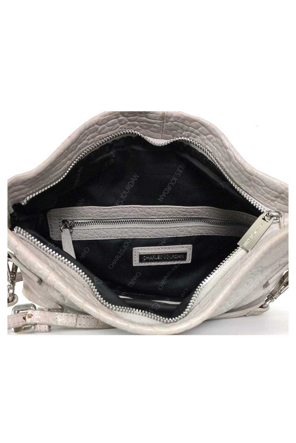Charles Jourdan - Grey Leather Crossbody Bag - image 5