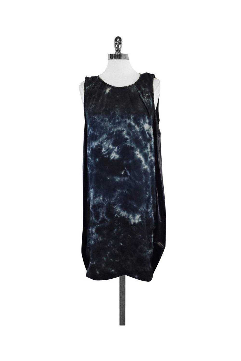 Clu - Black & Blue Mixed Media Dress Sz S - image 1