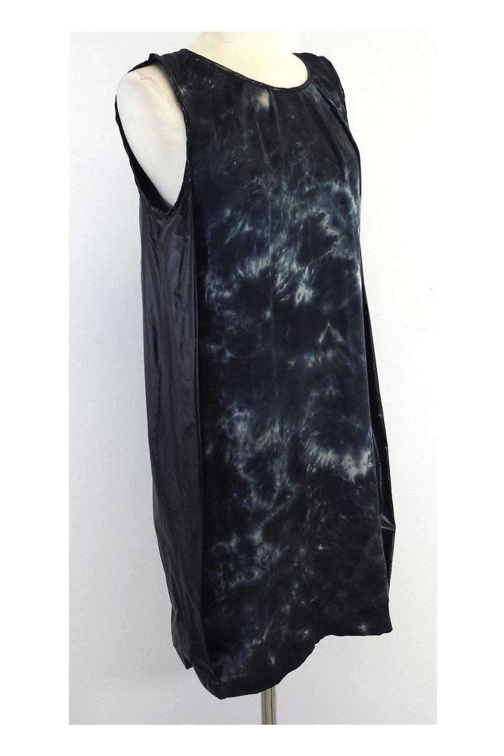 Clu - Black & Blue Mixed Media Dress Sz S - image 2