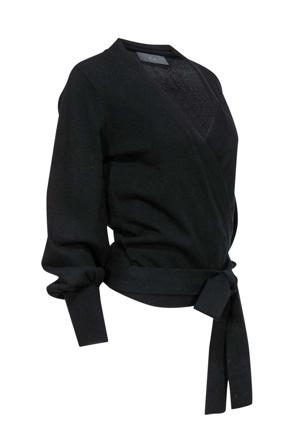 CO - Black Wrap Sweater Sz S - image 2