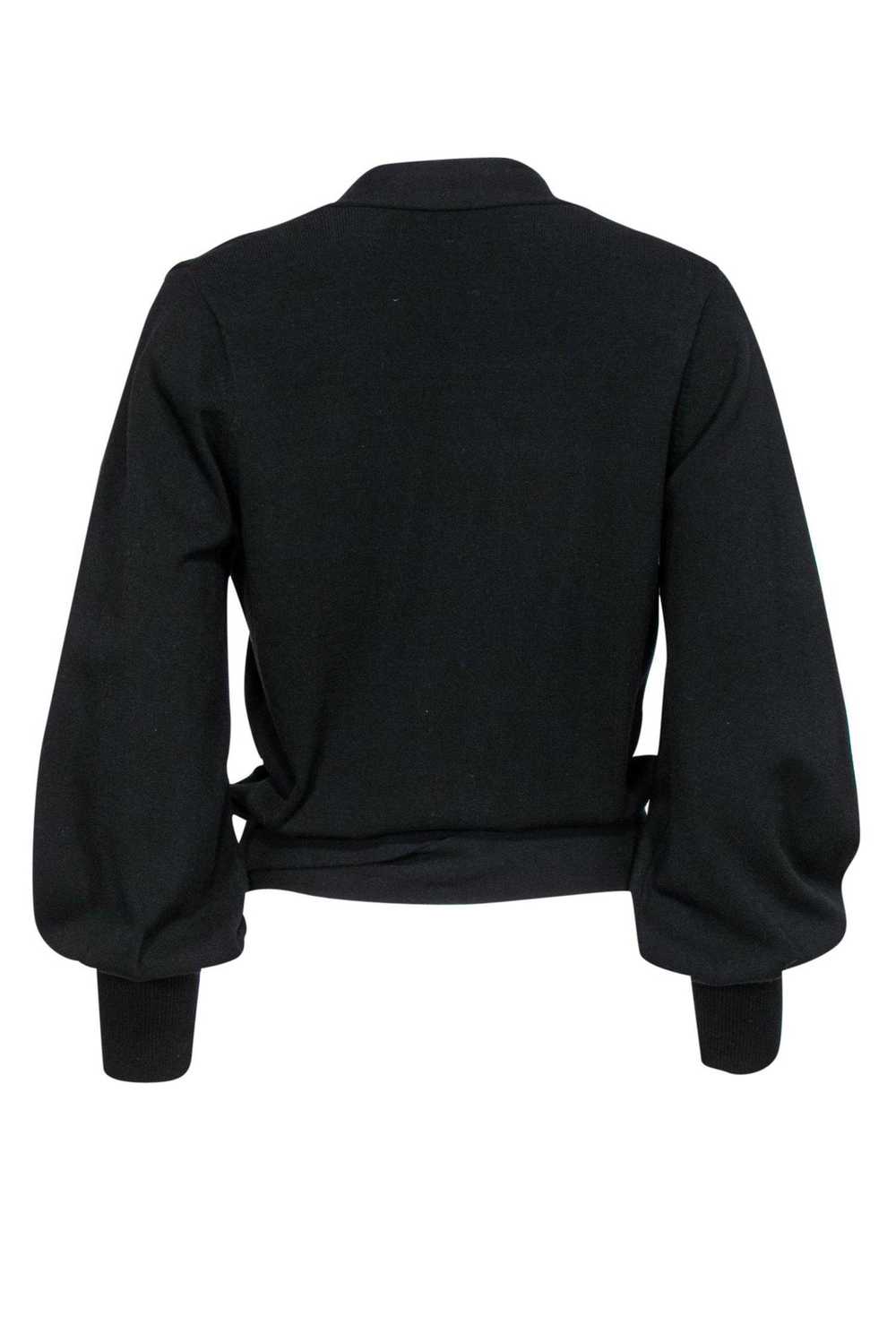 CO - Black Wrap Sweater Sz S - image 3