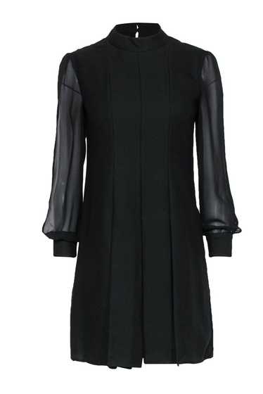 Cynthia Steffe - Black Mesh Sleeved Mini Dress w/… - image 1
