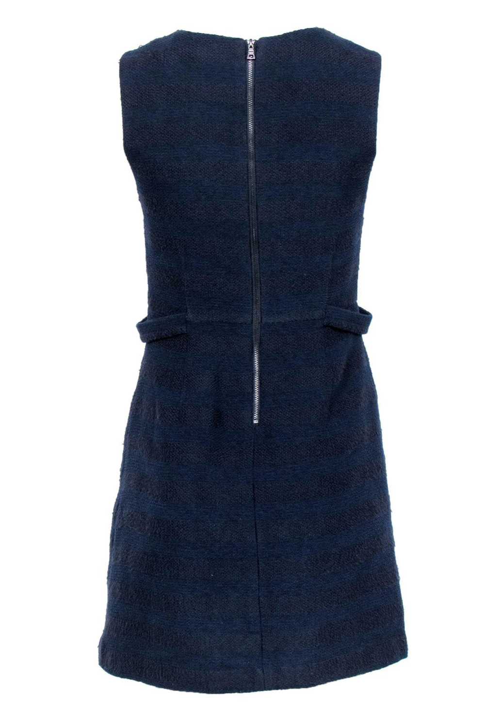 Cynthia Steffe - Navy Striped Tweed A-Line Dress … - image 3