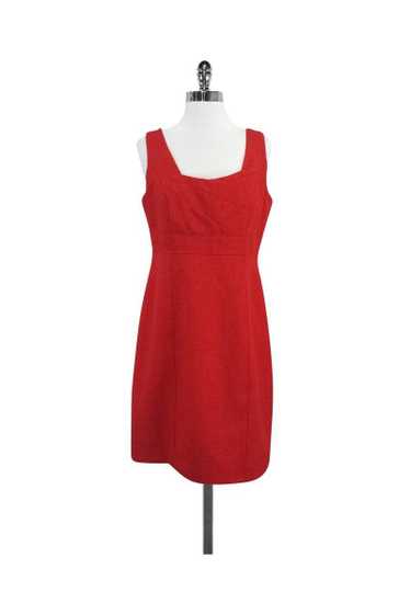 David Meister - Red Structured Sleeveless Dress Sz