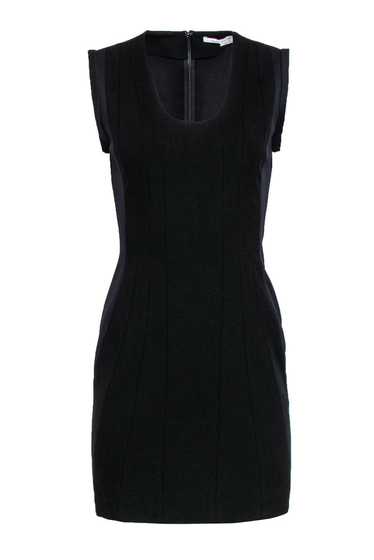 Diane von Furstenberg - Navy & Black Ribbed Sheat… - image 1