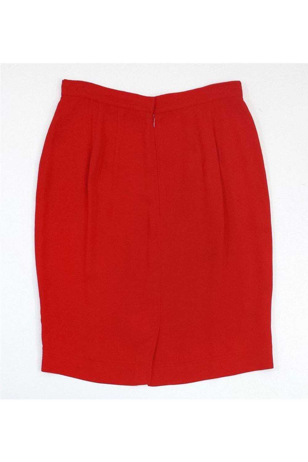 Donna Karan - Red Pencil Skirt Sz 12 - image 2