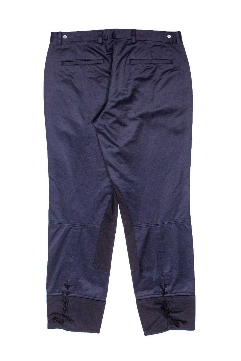 Dries Van Noten - Navy Blue Trousers w/ Lace-Up C… - image 2