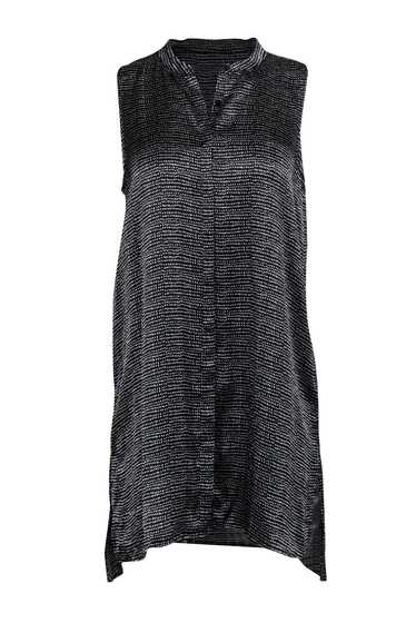 Eileen Fisher - Black Polka Dot Silk Shift Dress S