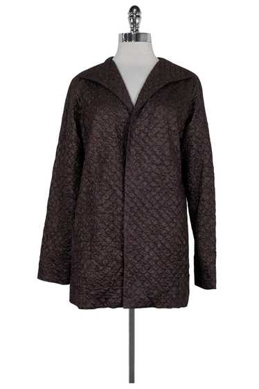 Eileen Fisher - Brown Textured Open Jacket Sz XS