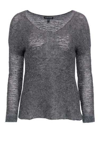 Eileen Fisher - Grey Metallic Knit Sweater Sz XS